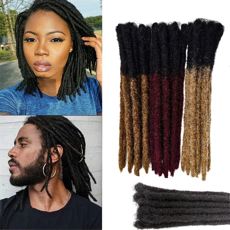 Realistic Short Hair Wig 0.6cm Handmade Dreadlocks Cosplay Black Man's Braids Reggae Dreadlocs