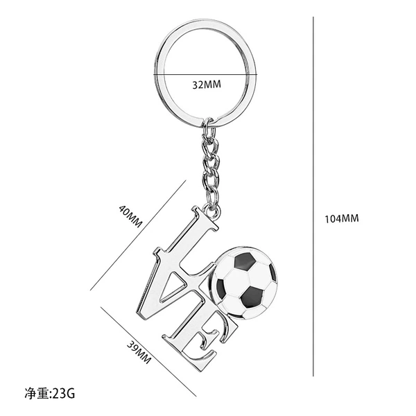 X-1725 I love football (silver)