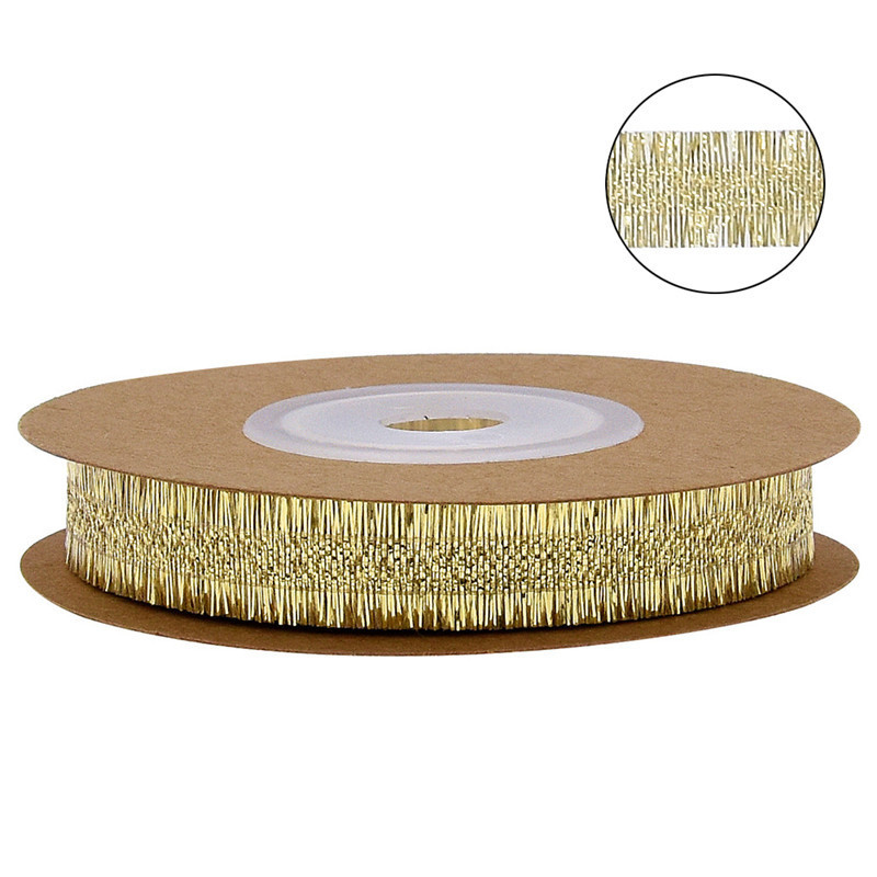 Regalos de Navidad transfronterizos estampados letras cinta impresa cinta de regalo embalaje de copo de nieve cinta de borde 10m en stock