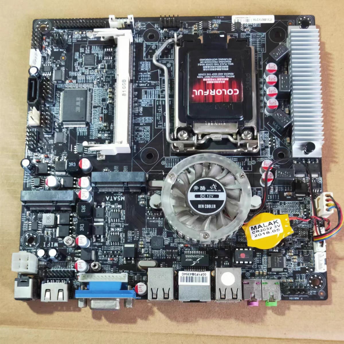 ITX-M61X21K 1155接口 H61全固态台式电脑迷你工控机主板D3