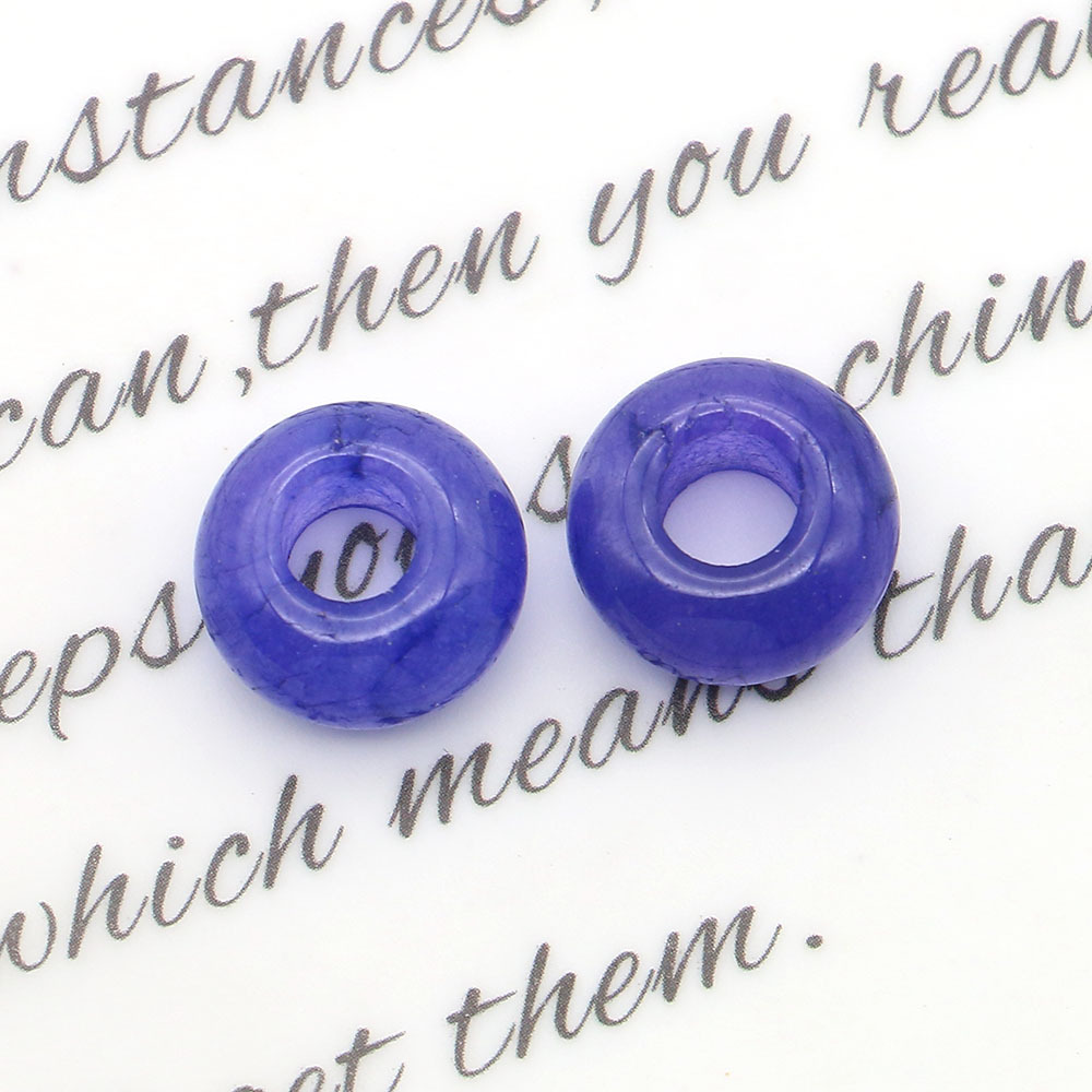 Pequeño anillo de piedra natural botón de seguridad de cristal DIY cuerdas de trenzado cuentas de pulsera collar accesorios colgante