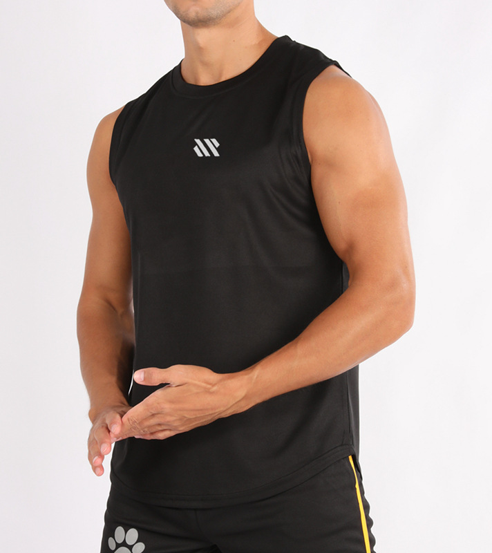 Chalecos de baloncesto masculinos transfronterizos ropa de fitness hombres ropa de fitness relajada sudadera de hombro suelto sudadera de secado rápido sudadera de fitness sin mangas entrenamiento deportivo