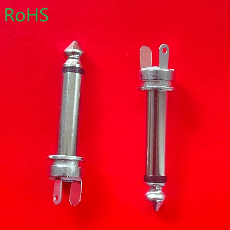 工厂直供6.35二极音响话筒6.3单音单声道音频二级带焊片插板插头