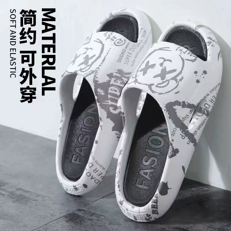 Мужские тапочки-тапочки, Новое поступление, летние спортивные домашние Нескользящие сандалии на толстой подошве для дома, модные сандалии в Корейском стиле