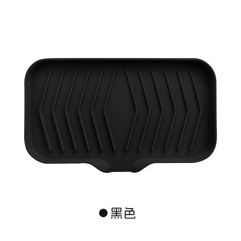 Caja de jabón de silicona, rejilla de jabón de desvío de gran abertura, caja de almacenamiento de fregadero de baño de cocina, bandeja autodrenante antideslizante