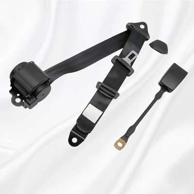 Automated three-point universal seatbelt for cars, buses, and trucks with automatic retractable emergency locking safety belt 3C (Car seat belt) - r200-coated-k330cm-steel-wire-base