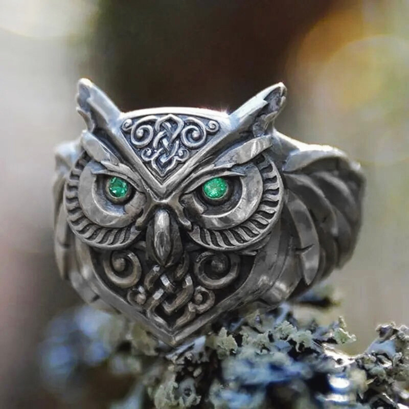 Rings Classification 1 Piece Quantity Women's Hip-Hop Retro Exaggerated Rings Animal Cat Owl Alloy Punk Rings