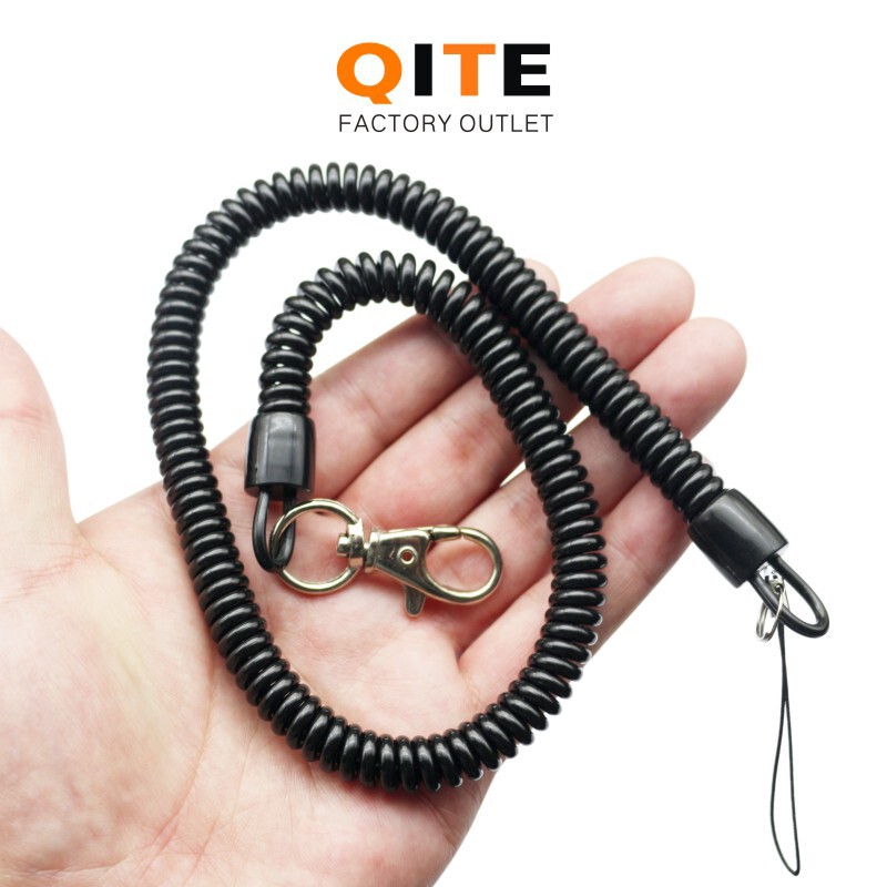 Metal keychain spring rope black plastic elastic rope color retractable rope mobile phone key anti-lost hanging buckle wholesale Metal keychain spring rope black plastic elastic rope color retractable rope mobile phone key anti-lost hanging buckle wholesale