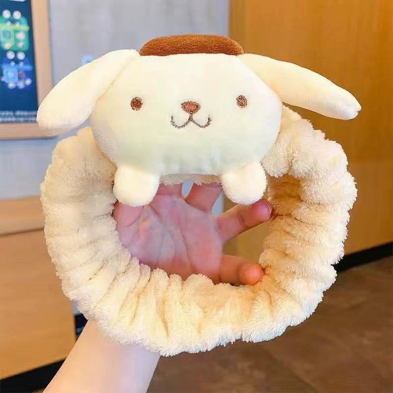Плюшевые ободки для волос (Sanrio) милый мультяшный аксессуар для волос, мягкий плюшевый помпон, один размер