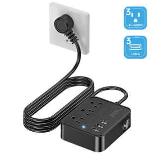 Factory wholesale US gauge plug 3AC 3USB plug board power board office 1.5 meters