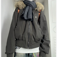 棉服外套女冬季2025新款棉衣加绒加厚派克服小个子短款棉袄外套女