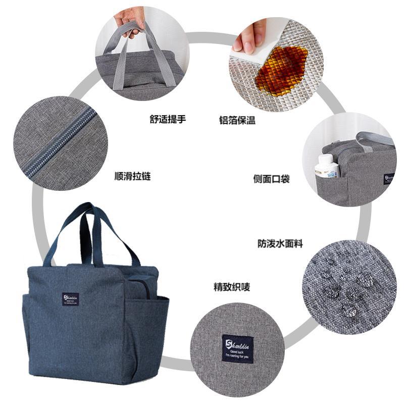 Bolsa de almuerzo de commuerzo de viaje, bolsa de aluminio grande, bolsa de almuerzo gruesa, bolsa de almuerzo, bolsa de almuerzo, bolsa de mano