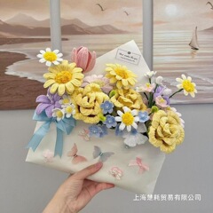 [クリエイティブハンドメイド] 花束素材パッケージ、ガールフレンドへの超サプライズロマンスを送るための自家製サマーエンベロープブーケ