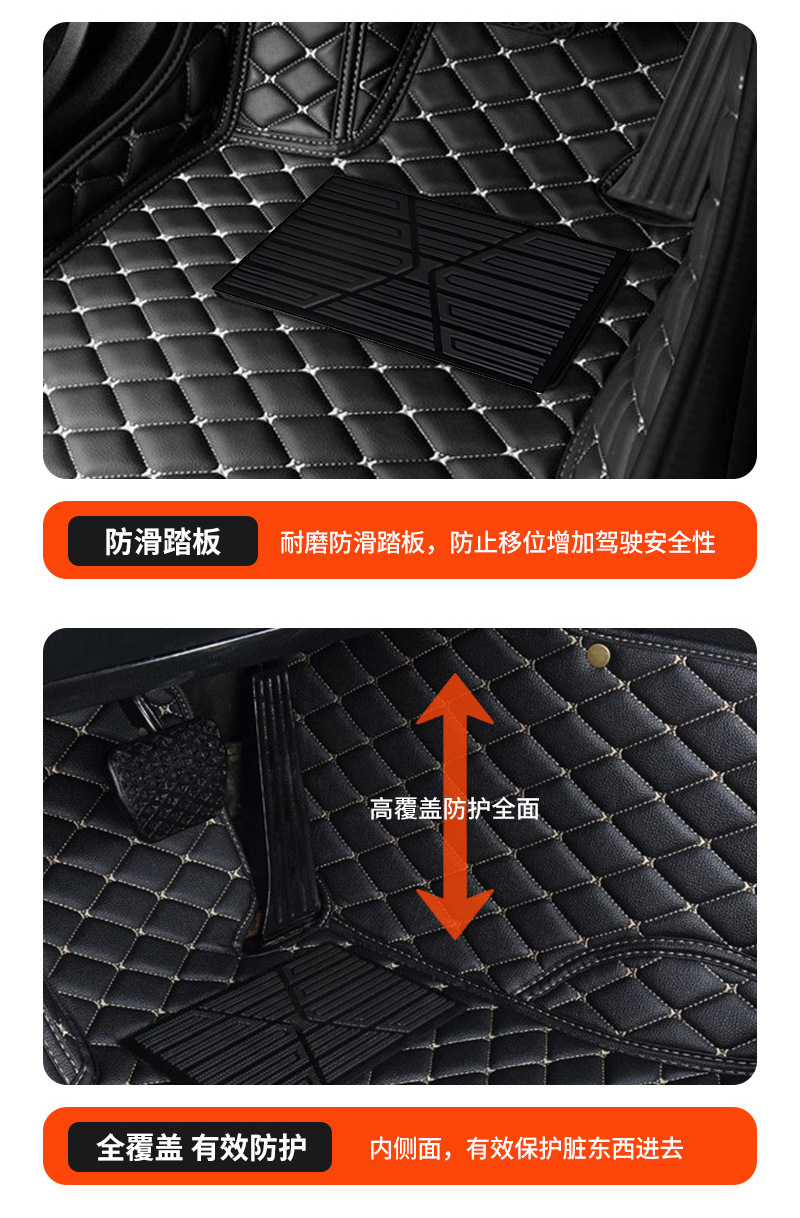 All Car Floor Mats Are Fully Enclosed, Odor-Free, Wear-Resistant and Dirt-Resistant, with Anti-Slip Pedals and No Stuck Accelerator and Brake Mats