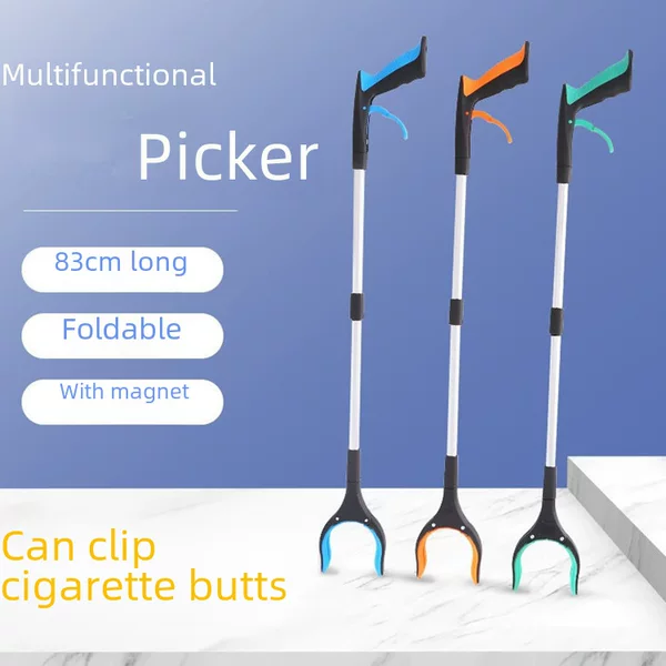 Foldable Garbage Clip Cross-Border Aluminum Alloy Sanitary Tongs Sanitation Picker Garbage Tool Picker Long Clip