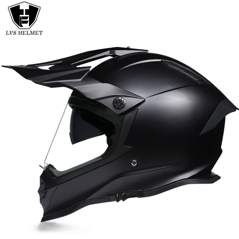 Nuevo off-road tire casco de doble lente carretera tire casco completo motocicleta Larga Distancia unisex Four Seasons universal LVS