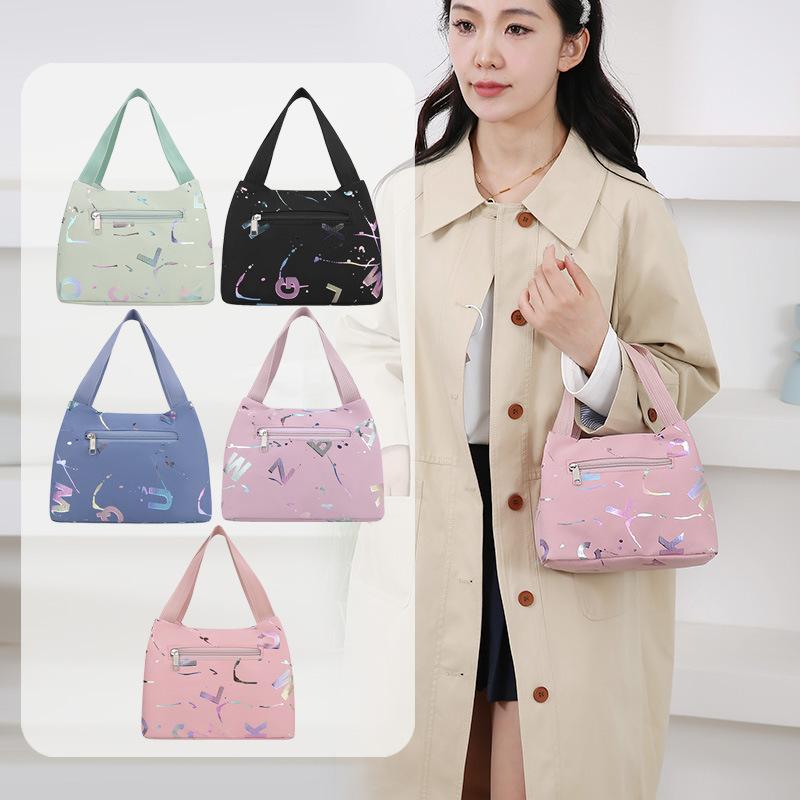 Bolsos de mujer estampados de moda para ir al trabajo y viajar al trabajo, bolsos bento de almacenamiento de gran capacidad, bolsos de mamá pequeños portátiles para salir
