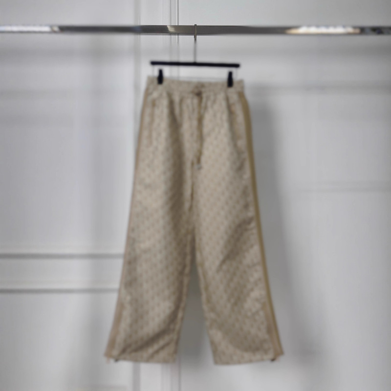High-Quality Jacquard Letter Logo Side-Striped Women's Casual Wide-Leg Pants High-Quality Jacquard Letter Logo Side-Striped Women's Casual Wide-Leg Pants