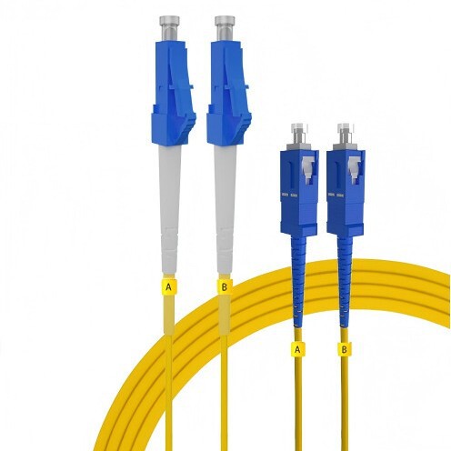 Lc-Sc 3m Single-Mode Single-Core Fiber Optic Patch Cord Yellow Pvc Optical Module Communication Connection Optical Cable