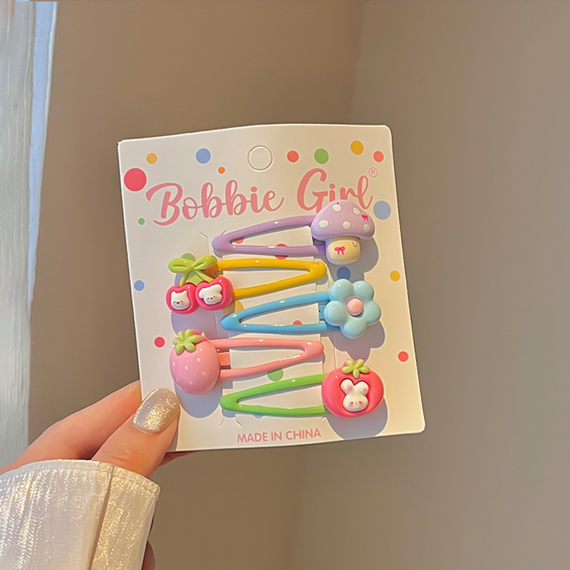 F8714-4# cherry strawberry bb clip five-piece set