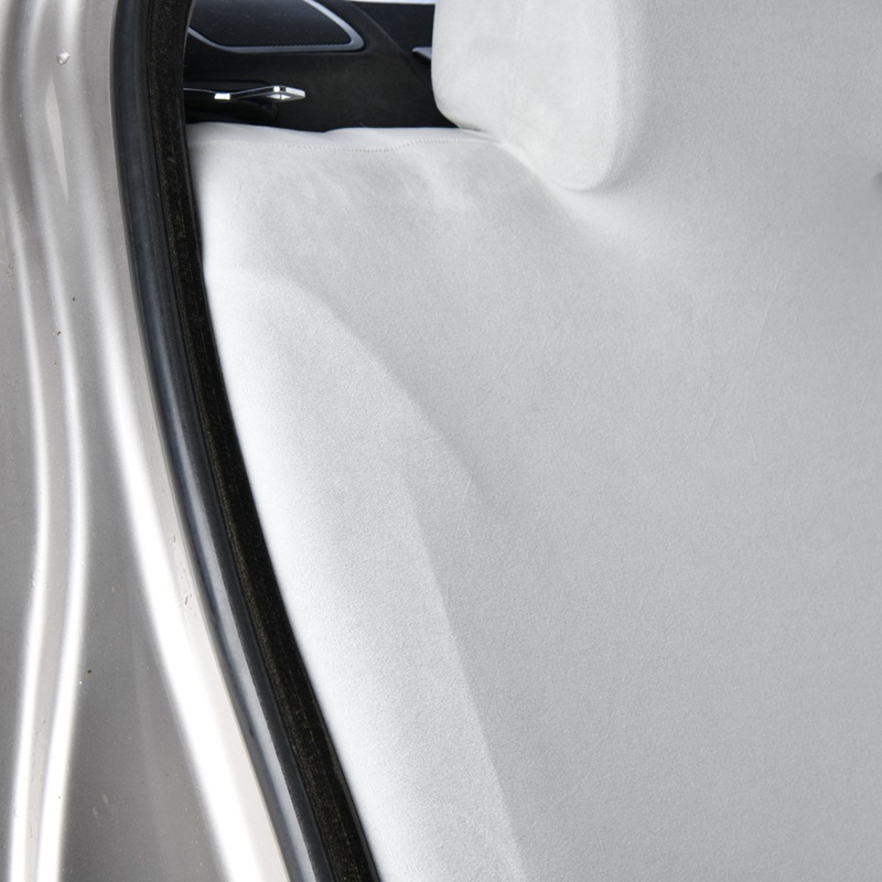 Thickened elastic car rear seat cover made of German velvet fabric, integrated backrest and seat cushion cover, suitable for all seasons
