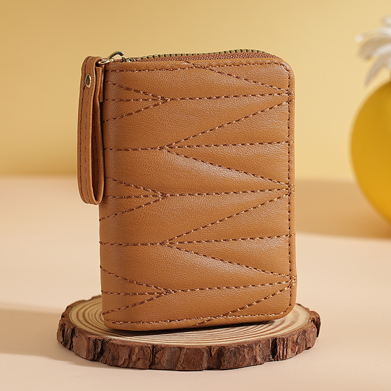 Hilo de bordar transfronterizo Macaron Color caramelo Xiaoxiangfeng Ladies Organ Card Bag Student Monedero Tarjeta de crédito Bolsa de almacenamiento