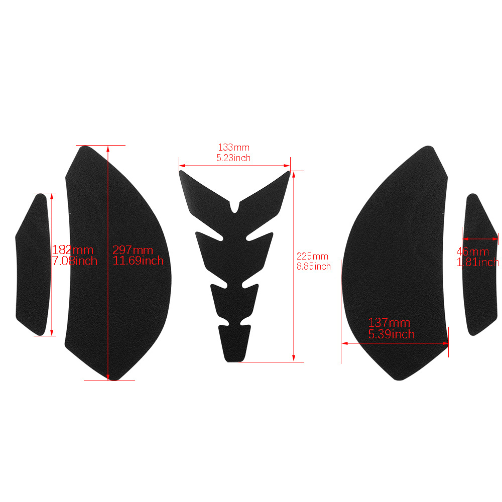 Aplicable para Kawasaki ZX6R ZX - 636 motocicleta modificada pegatinas de tanque de combustible pegatinas de hueso de pescado pegatinas antideslizantes poliradas película