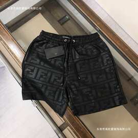 跨境新品正确版沙滩裤夏季薄款冰丝短裤男宽松休闲五分裤男款裤子