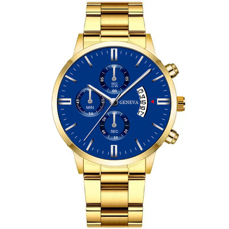 블루 표면 실버 바늘 골드 쉘 골드 벨트