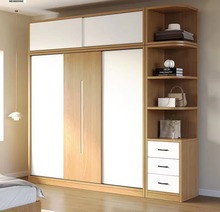 北欧实木衣柜家用卧室推拉门现代简约小户型简易组装储物柜子衣橱