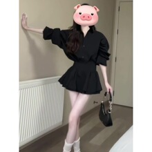 ΢��MMһ���״���߼���ը�ֺ�ɫpolo�r������a�ֶ�ȹ�ɼ��׼�ɫ