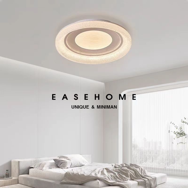 Luz de dormitorio lujosa francesa lámpara de techo 2025 nueva luz redonda de la habitación principal simple y moderna lámpara inteligente