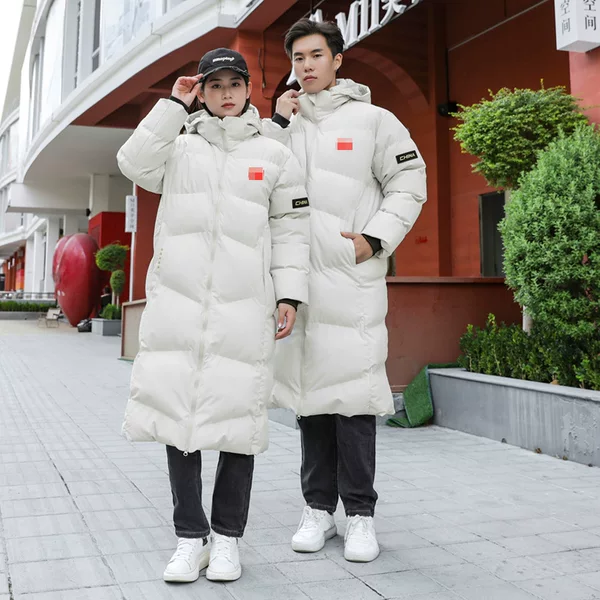 Manufacturer's New Winter Cotton Coat, Outdoor Sports Training Cotton Coat, Long Over-The-Knee Coat, Wide and Stylish, Thickened