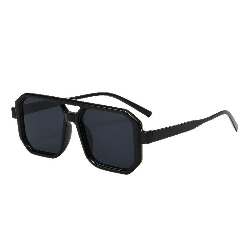 Trendy Large Frame Sunglasses Unisex European Style Uv Protection_voghion.com