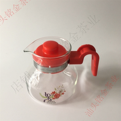 8N square pine straight flame kettle can dry boil 450cc, heat-resistant glass water kettle mini glass pot open flame boiling glass