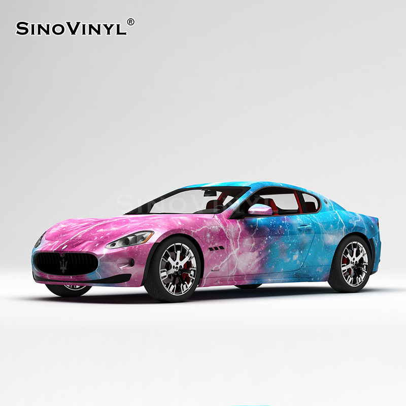 Carlake cielo estrellado pintura coche cambio de color película gradiente brillante cielo estrellado cuerpo pegatinas estrella flash color eléctrico pintura coche completo cambio de color