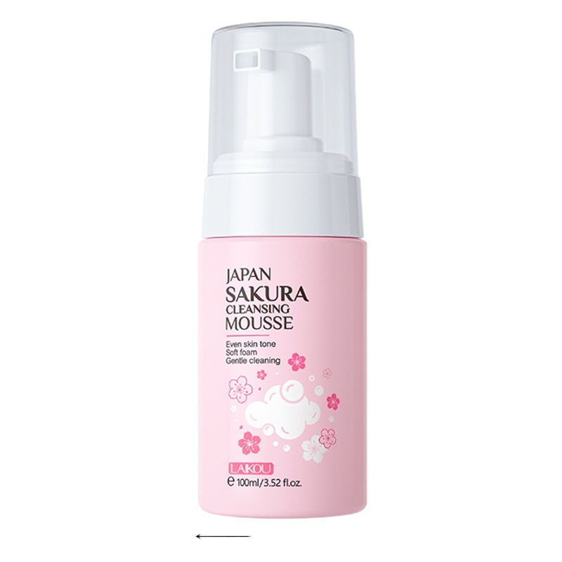 LAIKOU Sakura Mousse limpiadora 100ml limpiador espumoso espeso limpiador y hidratante Dropshipping