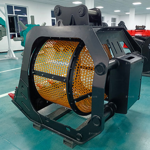 Supply excavator supporting drum type screening bucket multifunctional rotatable screening bucket river sand washing screening bucket