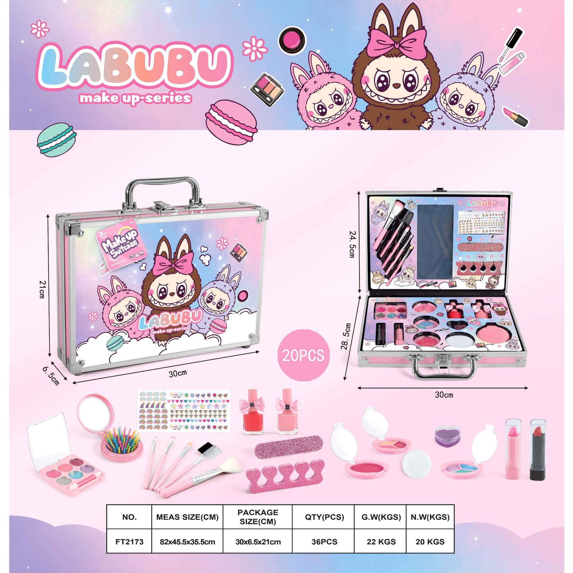 Maquillaje infantil transfronterizo juguetes de maquillaje para niñas paquetes de maquillaje portátiles simulación regalos de cumpleaños familiares