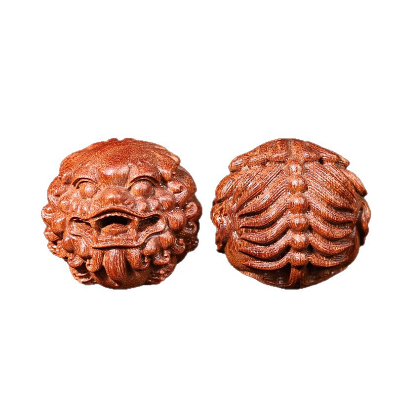 金星檀木貔貅手把件手球保健球实木无漆摆件文玩盘玩木雕手部锻炼|undefined