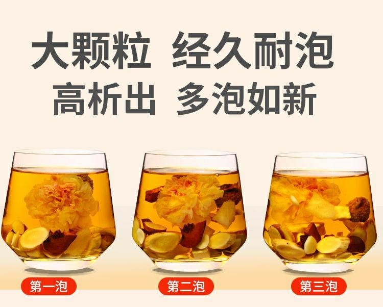 Xingren Qibai Drink Almond Seven White Herbal Tea 100g Bag 10 Cold Brew Sachets Sugar Free Wellness Blend details