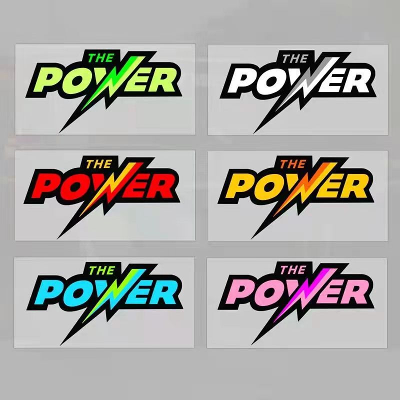 Lightning Power Power English Creative Stickers Personalized Cool Motorcycle Motorcycle Body Scratches Reflective Modification Lightning Power Power English Creative Stickers Personalized Cool Motorcycle Motorcycle Body Scratches Reflective Modification
