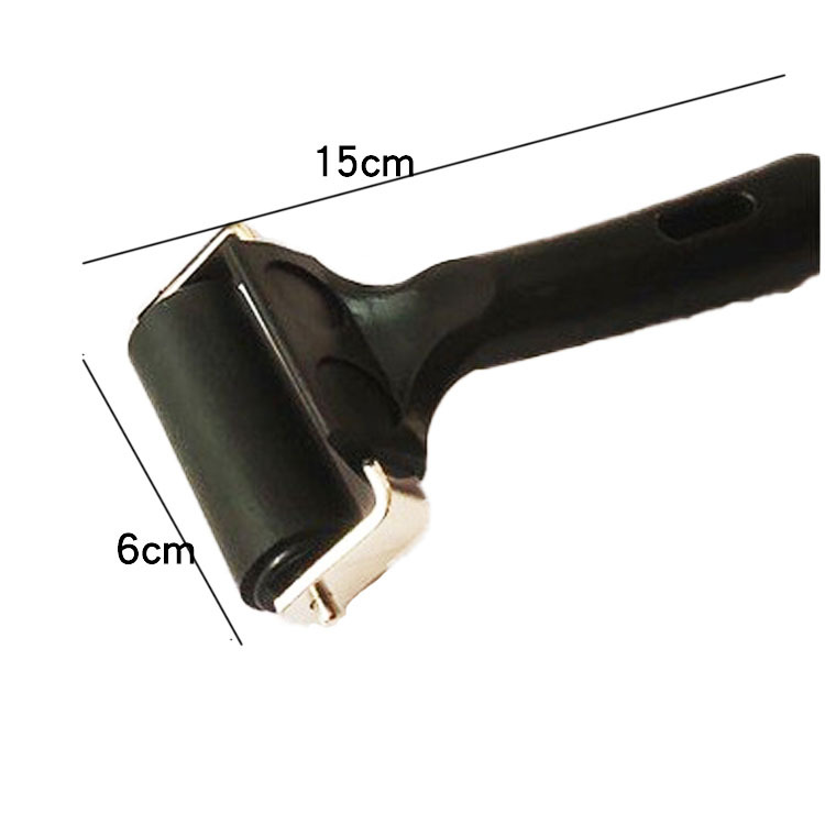 Excluso transfronterizo rodillo de impresión rodillo de tinta mango de plástico impresión de aceite rueda de goma herramienta de pintura de tablero de madera rodillo de pegamento de tinta