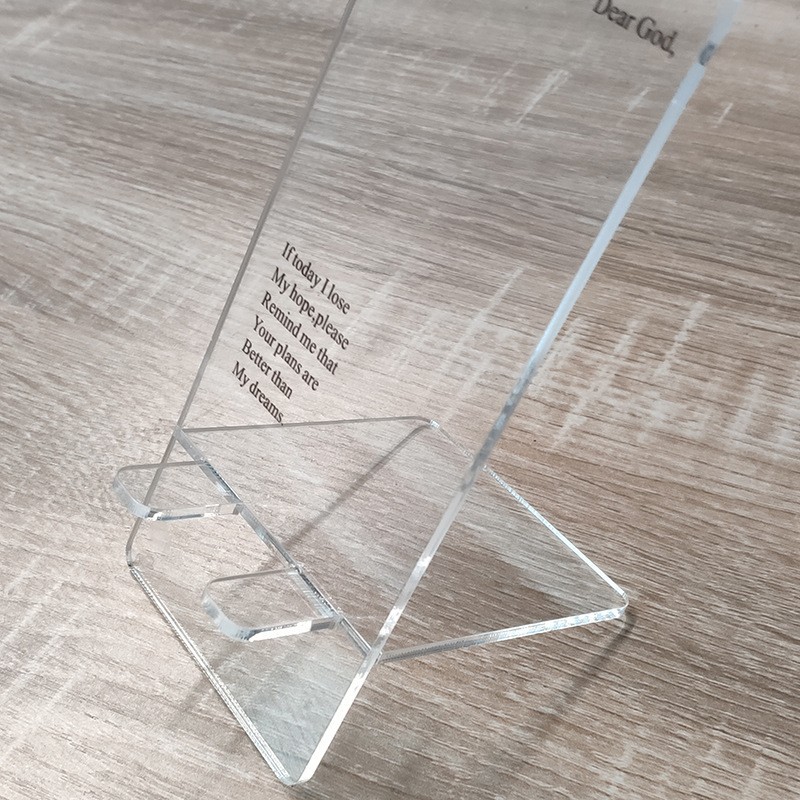 dormitory desktop Decoration Lazy man charge Bracket english Portable Simplicity transparent Acrylic mobile phone Bracket
