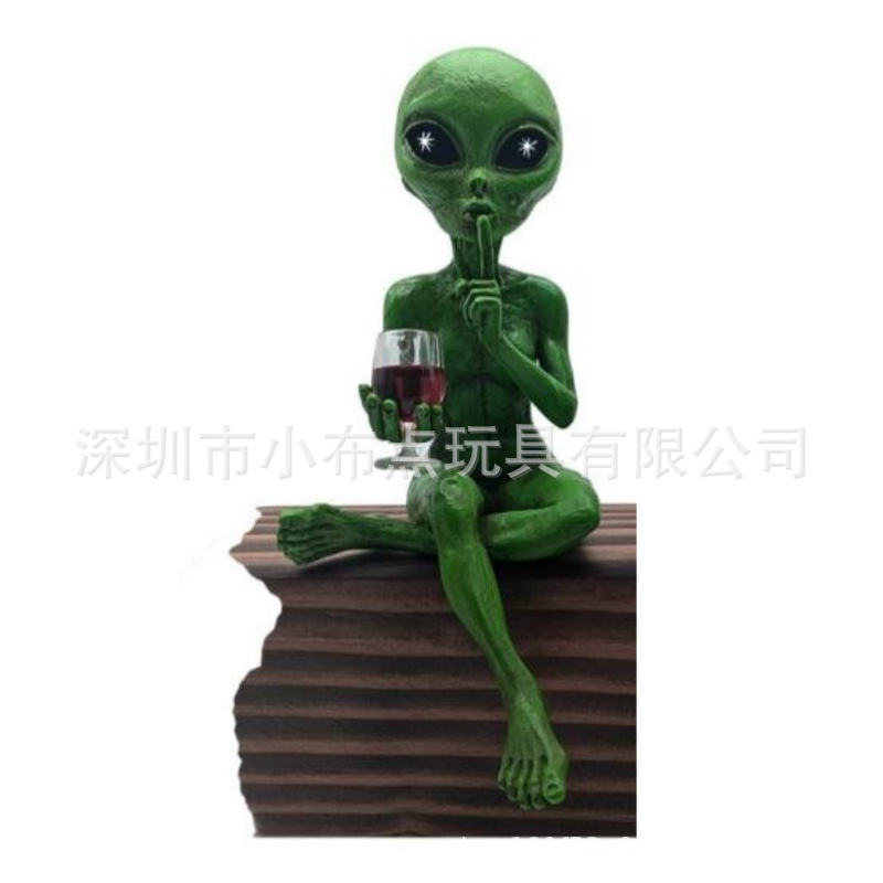 Resin statue樹脂宇宙人ufo屋外小人花園像装飾|undefined