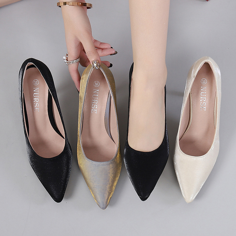 New Korean Style Fashionable Simple Pedicure Slimming Super High Thin Heel Shallow Mouth Pointed High Heels All-match Single Women's Shoes