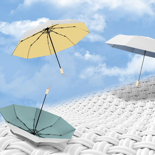 日系简约umbrella钛银胶女防晒防紫外线折叠晴雨两用遮阳高端雨伞-阿里巴巴