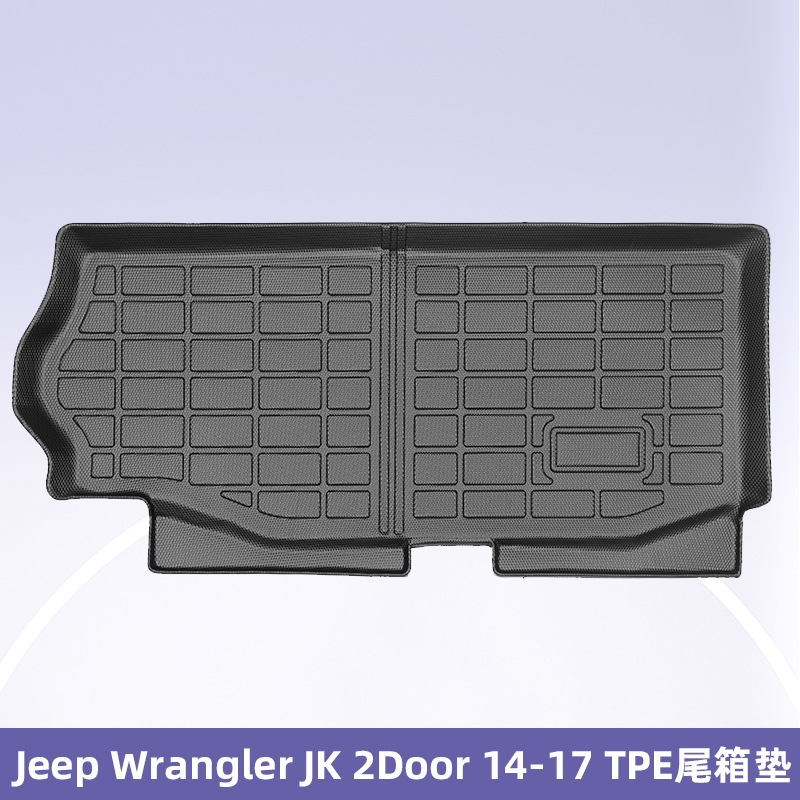 Aplicable a Jeep Wrangler jK 2Door 2014 - 2017 TPE Foot Pad 3D All Weather Material Cojín de piso