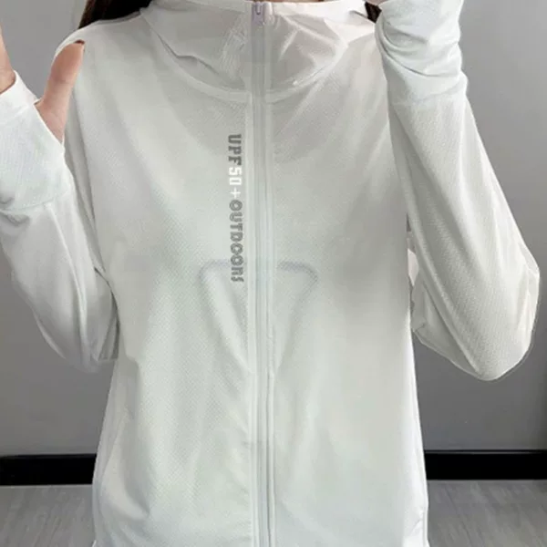 Outdoor Sun Protection Clothing for Men and Women UV Protection Lightweight Breathable Hooded Sports Windbreaker Summer Quick-drying Long-sleeved Jacket