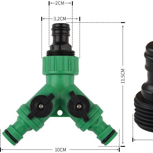 Mayorista válvula de pezón de tres vías accesorios de conexión de tubería de agua conector rápido con interruptor válvula en forma de Y desviador de tres vías